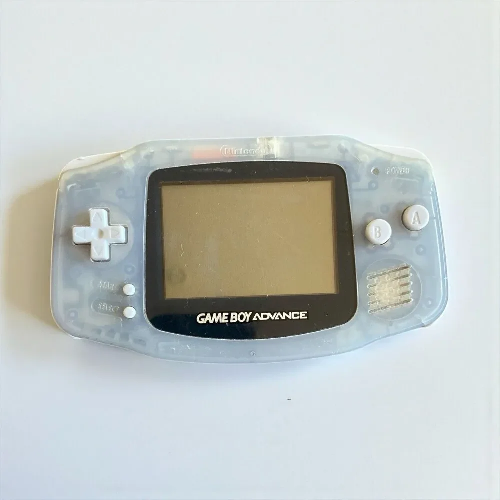 Nintendo Game Boy Advance Console System - Clear Glacier & 6 Games